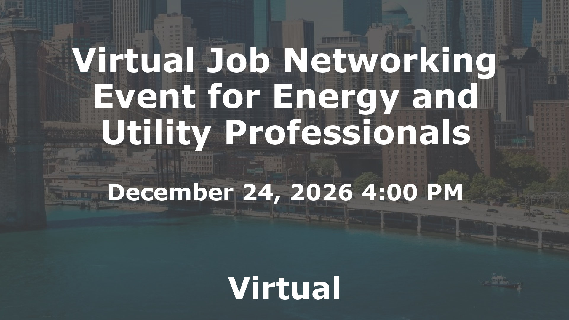 Virtual Job Networking Event for Energy and Utility Professionals event image